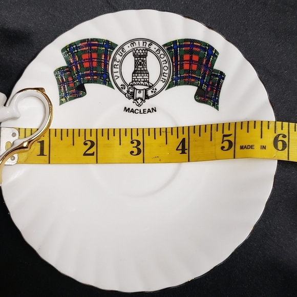Elizabethan Fine Bone China Clan Maclean Tartan Luncheon Set - Picture 3 of 7